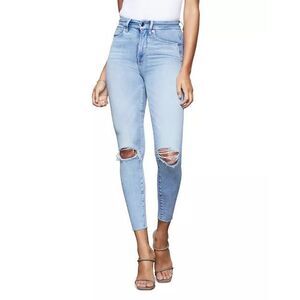 GOOD AMERICAN GOOD AMERICAN Women’s Light Wash Blue352 Good Waist Crop Skinny Je
